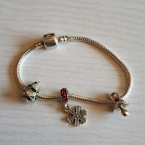 Silver Christmas Bracelet